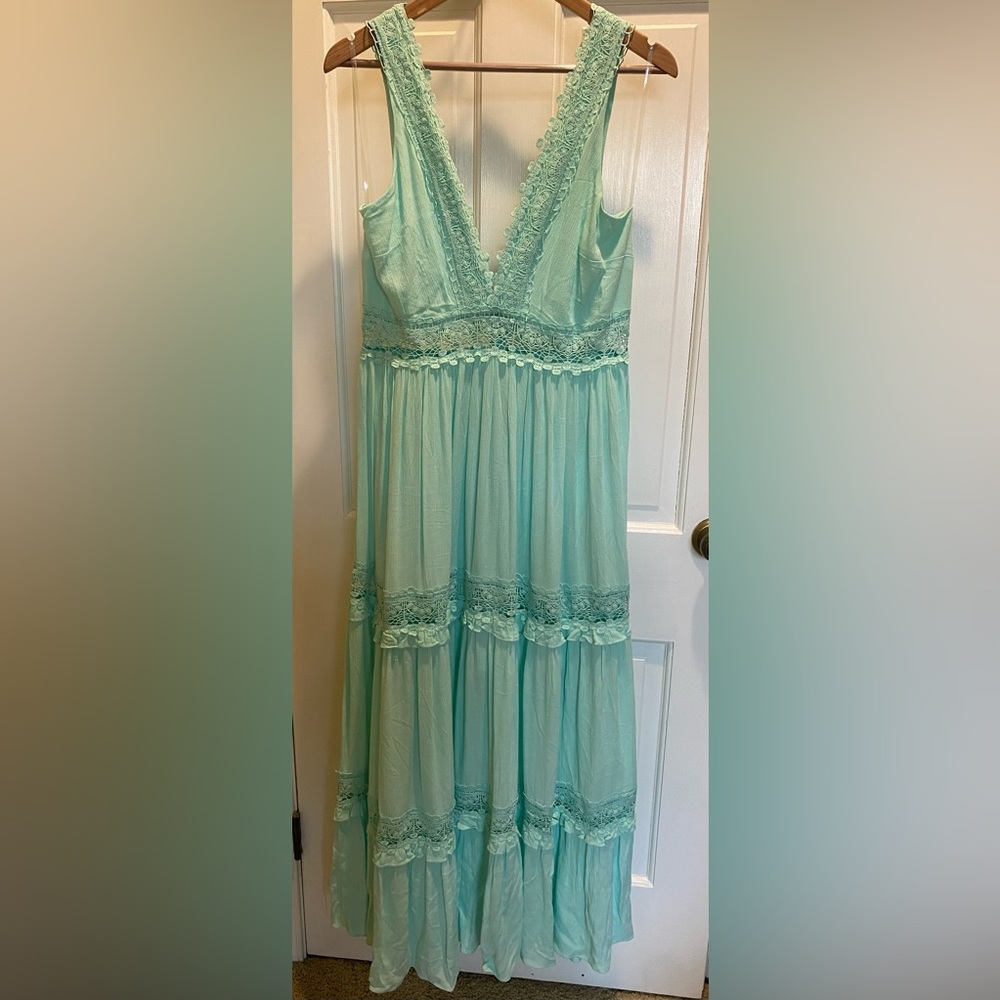 VENUS mint green maxi dress